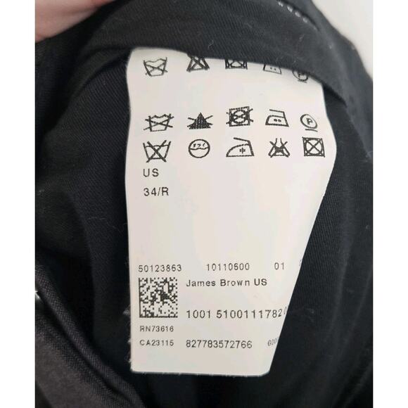 Boss Hugo Boss James Brown Gray Wool Blend Flat Front Dress Pants Size 33x29 - Picture 8 of 10